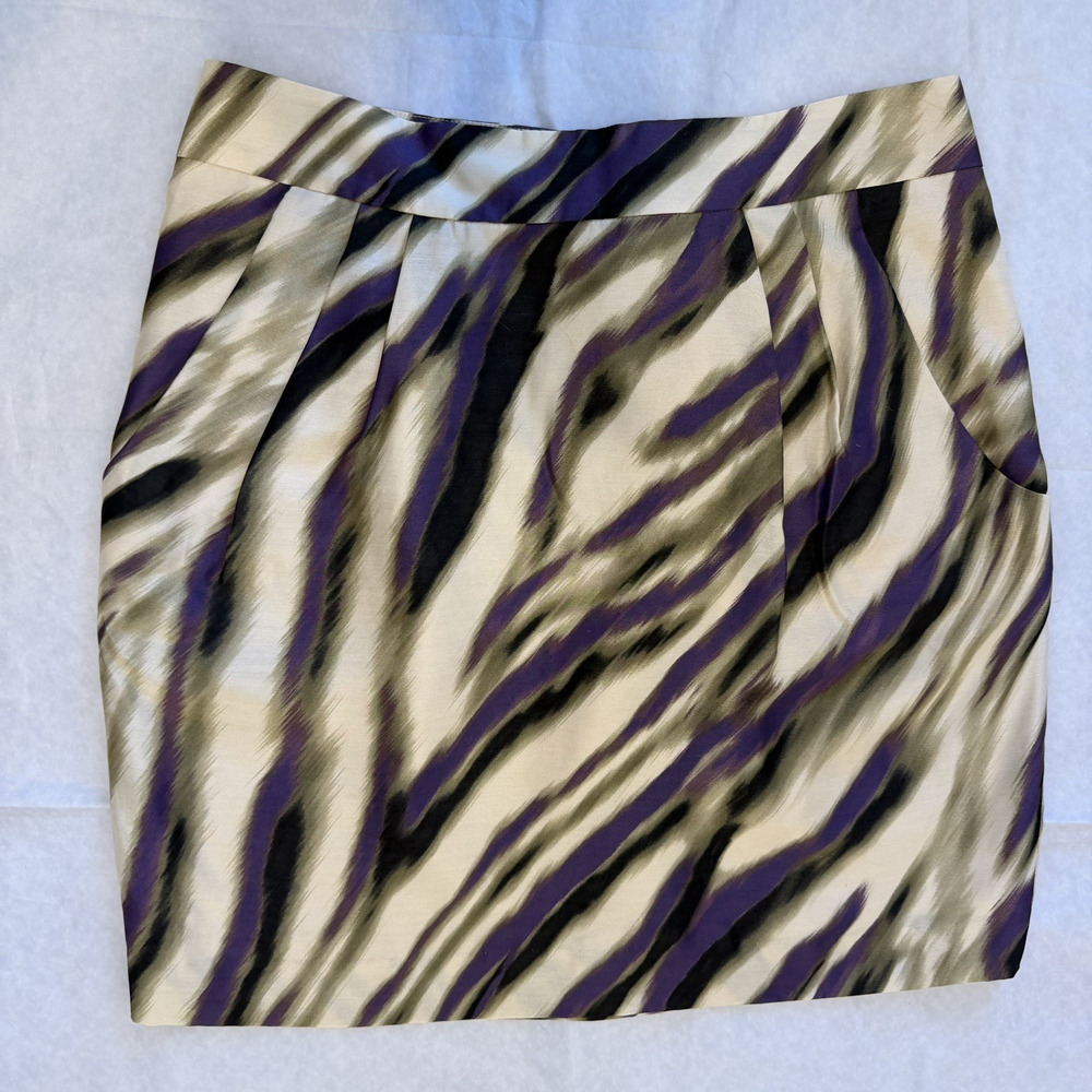 Ann Taylor Women’s Short Skirt Lined Multi-Color Abstract Print Size 6